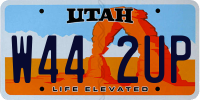UT license plate W442UP
