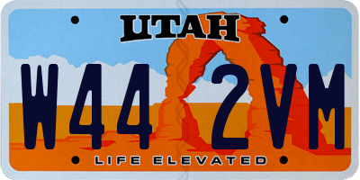 UT license plate W442VM