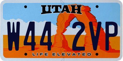 UT license plate W442VP