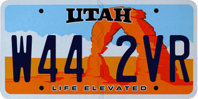 UT license plate W442VR