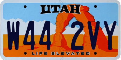 UT license plate W442VY