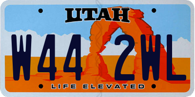 UT license plate W442WL