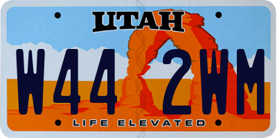 UT license plate W442WM
