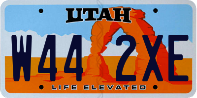 UT license plate W442XE