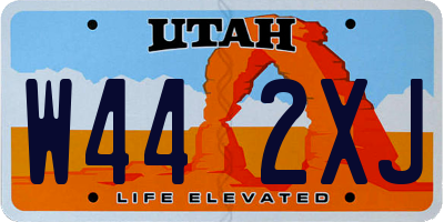 UT license plate W442XJ