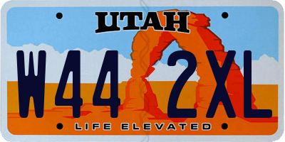 UT license plate W442XL