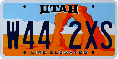 UT license plate W442XS