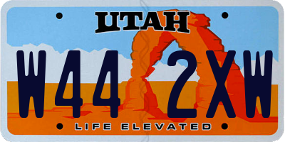 UT license plate W442XW