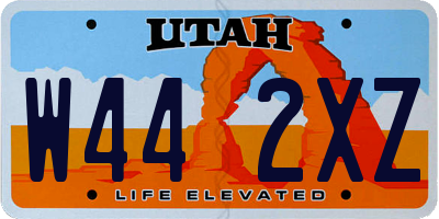 UT license plate W442XZ