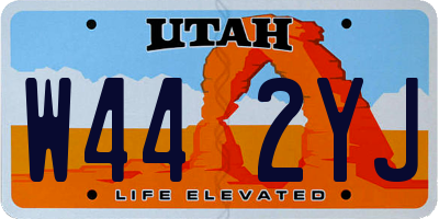 UT license plate W442YJ