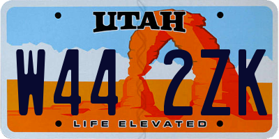 UT license plate W442ZK