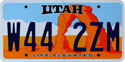 UT license plate W442ZM