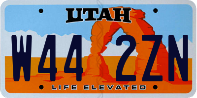 UT license plate W442ZN