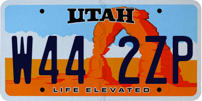 UT license plate W442ZP
