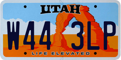 UT license plate W443LP