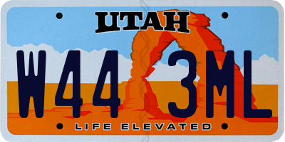 UT license plate W443ML