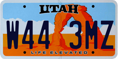 UT license plate W443MZ