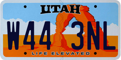 UT license plate W443NL