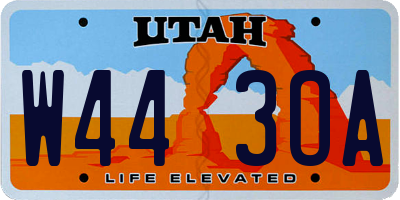 UT license plate W443OA