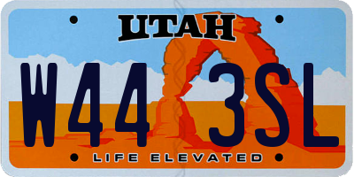 UT license plate W443SL