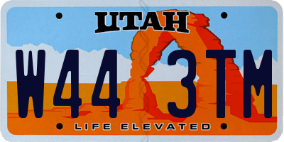 UT license plate W443TM
