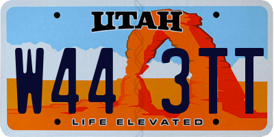 UT license plate W443TT