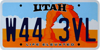 UT license plate W443VL
