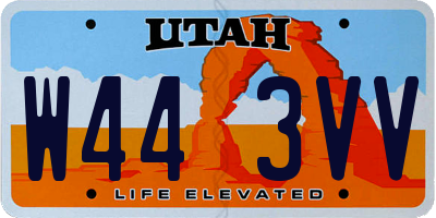 UT license plate W443VV