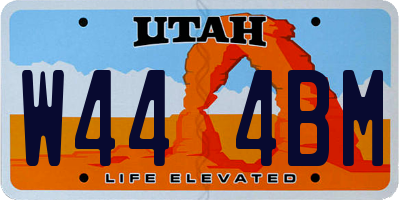 UT license plate W444BM
