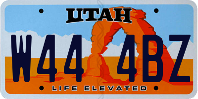 UT license plate W444BZ