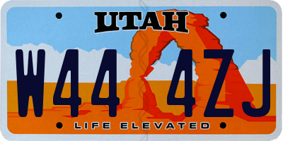 UT license plate W444ZJ