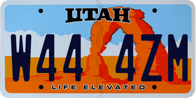 UT license plate W444ZM