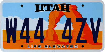UT license plate W444ZV