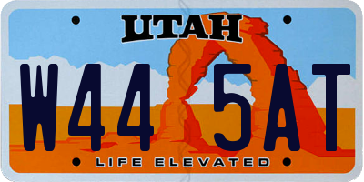UT license plate W445AT