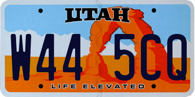 UT license plate W445CQ