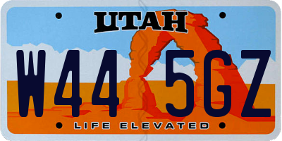 UT license plate W445GZ