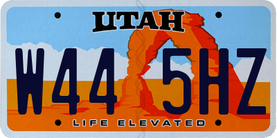 UT license plate W445HZ