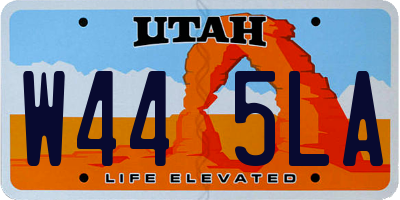 UT license plate W445LA