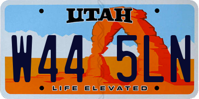 UT license plate W445LN