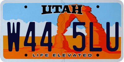 UT license plate W445LU