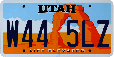 UT license plate W445LZ