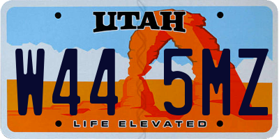 UT license plate W445MZ