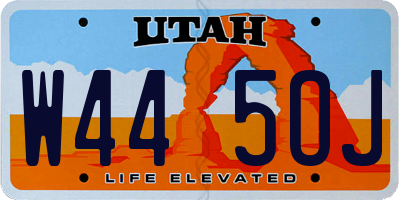 UT license plate W445OJ