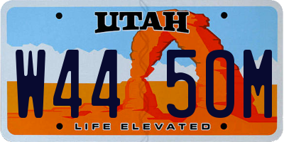 UT license plate W445OM