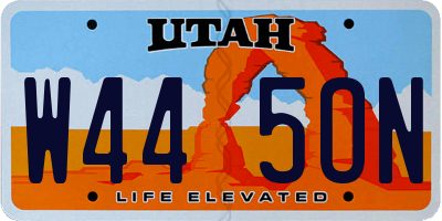 UT license plate W445ON