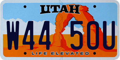 UT license plate W445OU