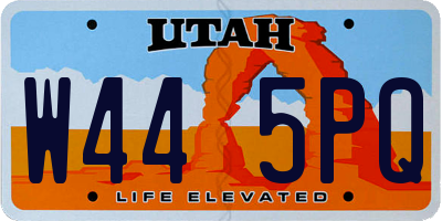 UT license plate W445PQ