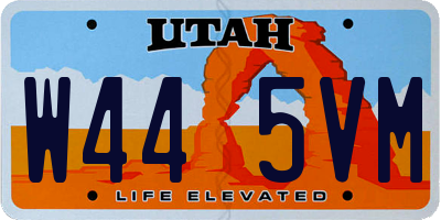 UT license plate W445VM