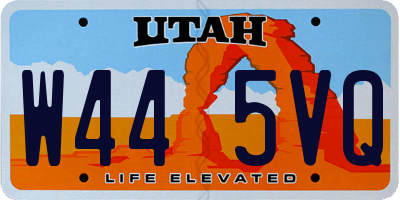 UT license plate W445VQ