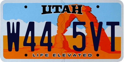 UT license plate W445VT